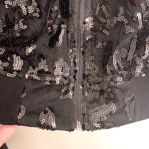 Black Lace Bomber Jacket - Picture 7 of 16